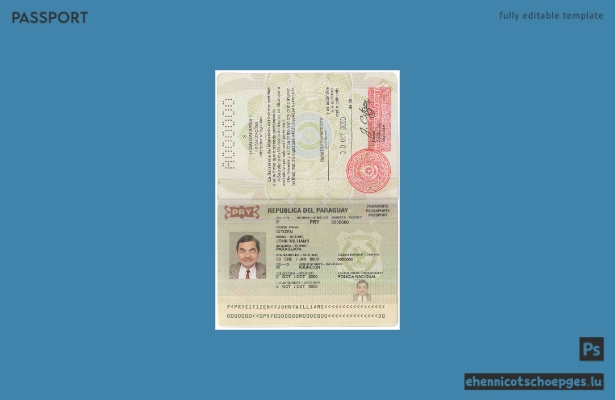 Beispielansicht eines paraguayischen Reisepasses